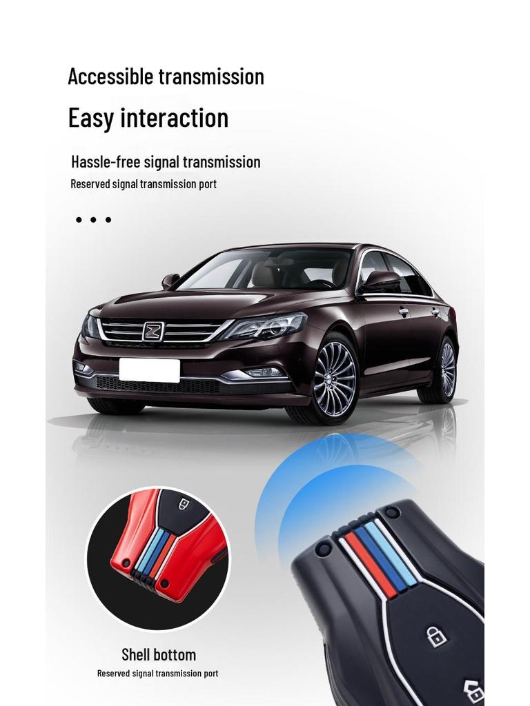 Zotye Key Case: Fits T300, T600 Coupe, Z360, Z700, Damai X7, SR7, SR9 Models - Keychain Shell