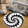 Vintage Round Moon Multicolor Rug Mat, Non-Slip Floor Mat for Office