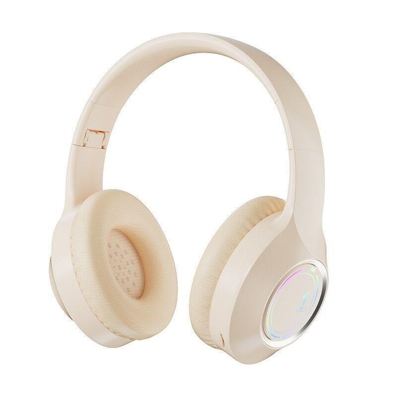 M3 Luminous Bluetooth Foldable Gaming Headphones: Over-ear, High-Value, Universal, with Music Card Slot.