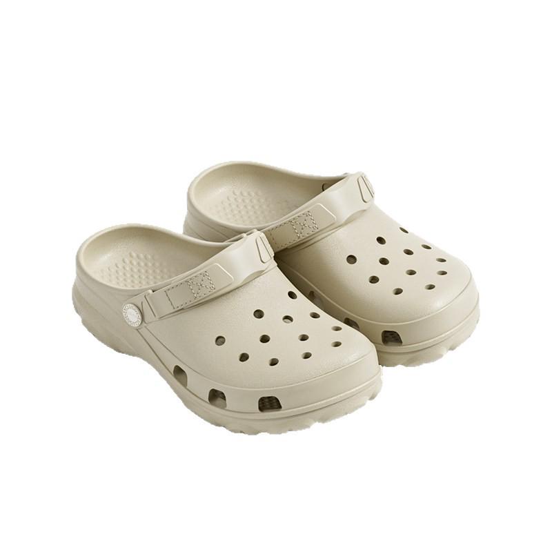 Puxi Rouman Unisex Seaside Cool Slippers: Spring/Summer Non-Slip, Thick-Soled, Heightening, Closed-Toe, Soft Hole Outdoor Shoes.