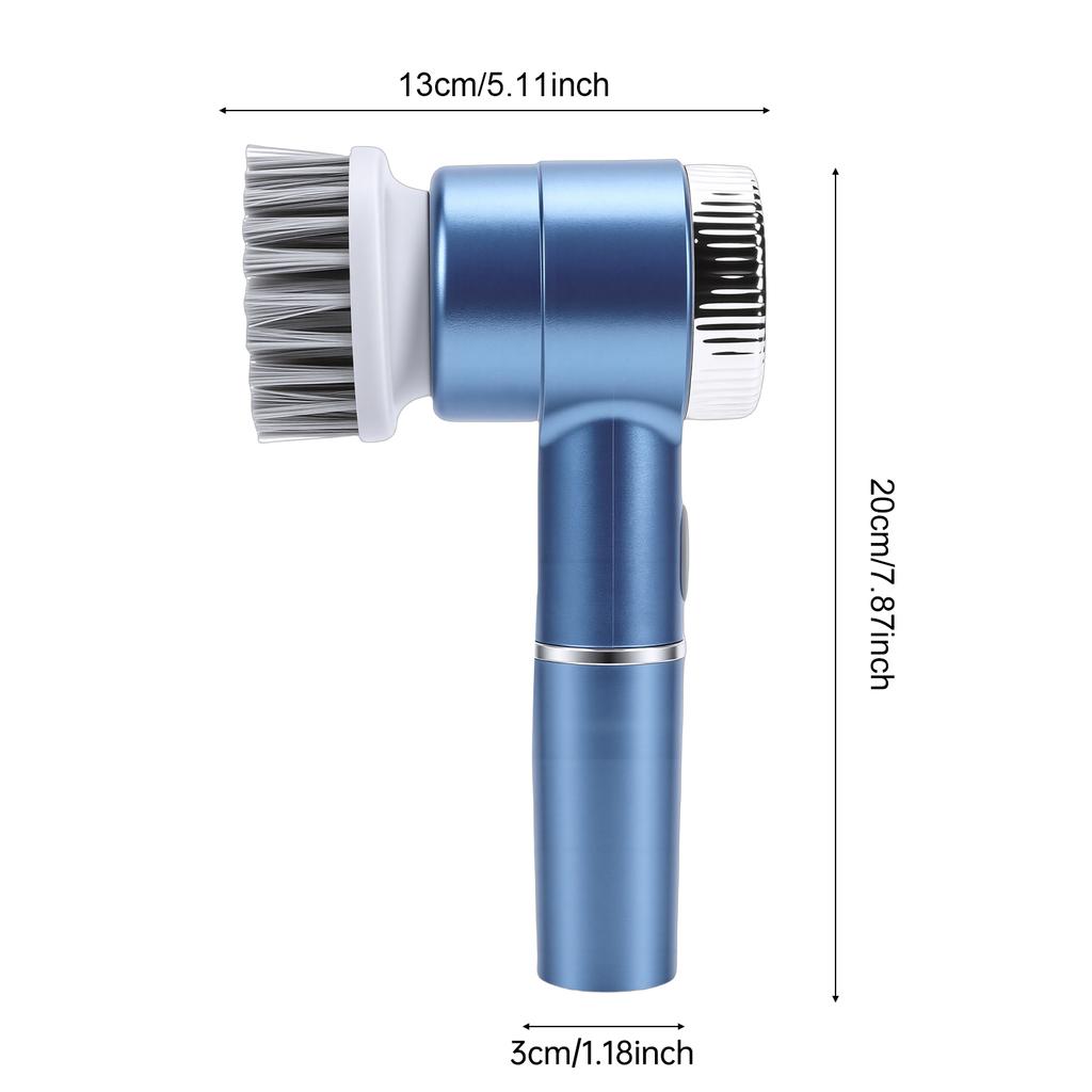 Electric Cleaning Brush with 5 Replaceable Brush Heads 3 Speed Settings IPX7 Water Proof Rechargeable Rotating Electric