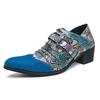 European & American 2025 Men's Fashionable Mid-Heeled Pointed Toe Loafers - Spring & Autumn Collection