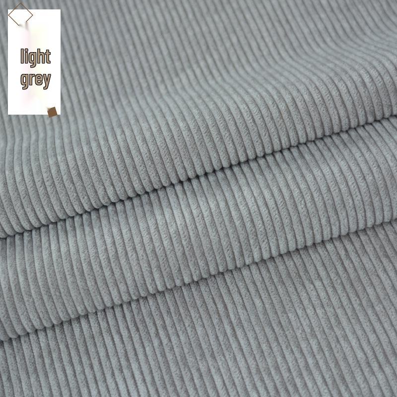 Solid-Color Ribbed Corduroy Jacket and Shirt-Smock in Silk Fabric