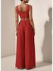 Spring/Summer 2026 Women's Solid Color Vest and Wide-Leg Pants Suit