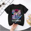 2026 New  K-POP Saja Boys Print Short-Sleeved Spring Summer Clothing for Boys and Girls Cute Polyester T-shirt for Boys and Girls