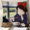 1Piece Miyazaki Hayao Anime Back Pillowcase Kiki And Jiji Printed Kiki'S Delivery Service Pillow Case Room Decor Only Cover