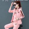 Women's Warm Plush Sportswear: Autumn/Winter Korean Style Hooded Three-Piece Fashion Suit