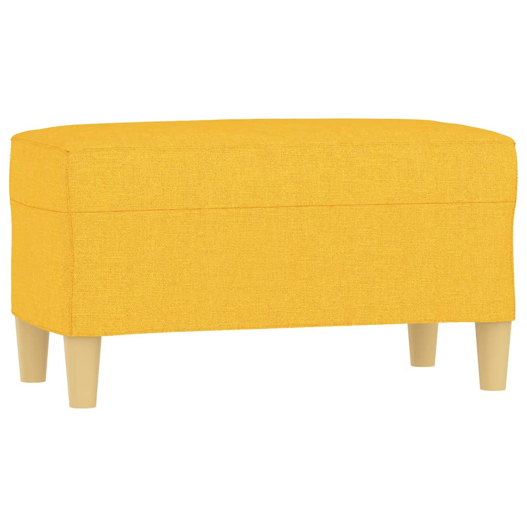 Vidaxl Bench, Light Yellow, 70X35X41 Cm, Upholstered with Fabric