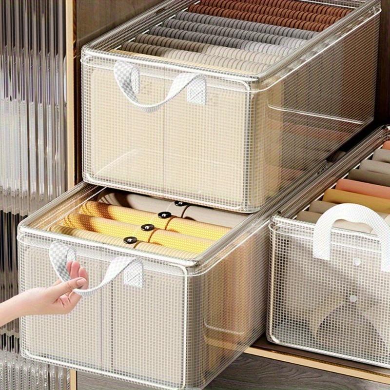 Versatile Pvc & Steel Frame Storage Box With Lid - Perfect For Clothes, Books, And More - Ideal For Home, Dorms, Living Spaces