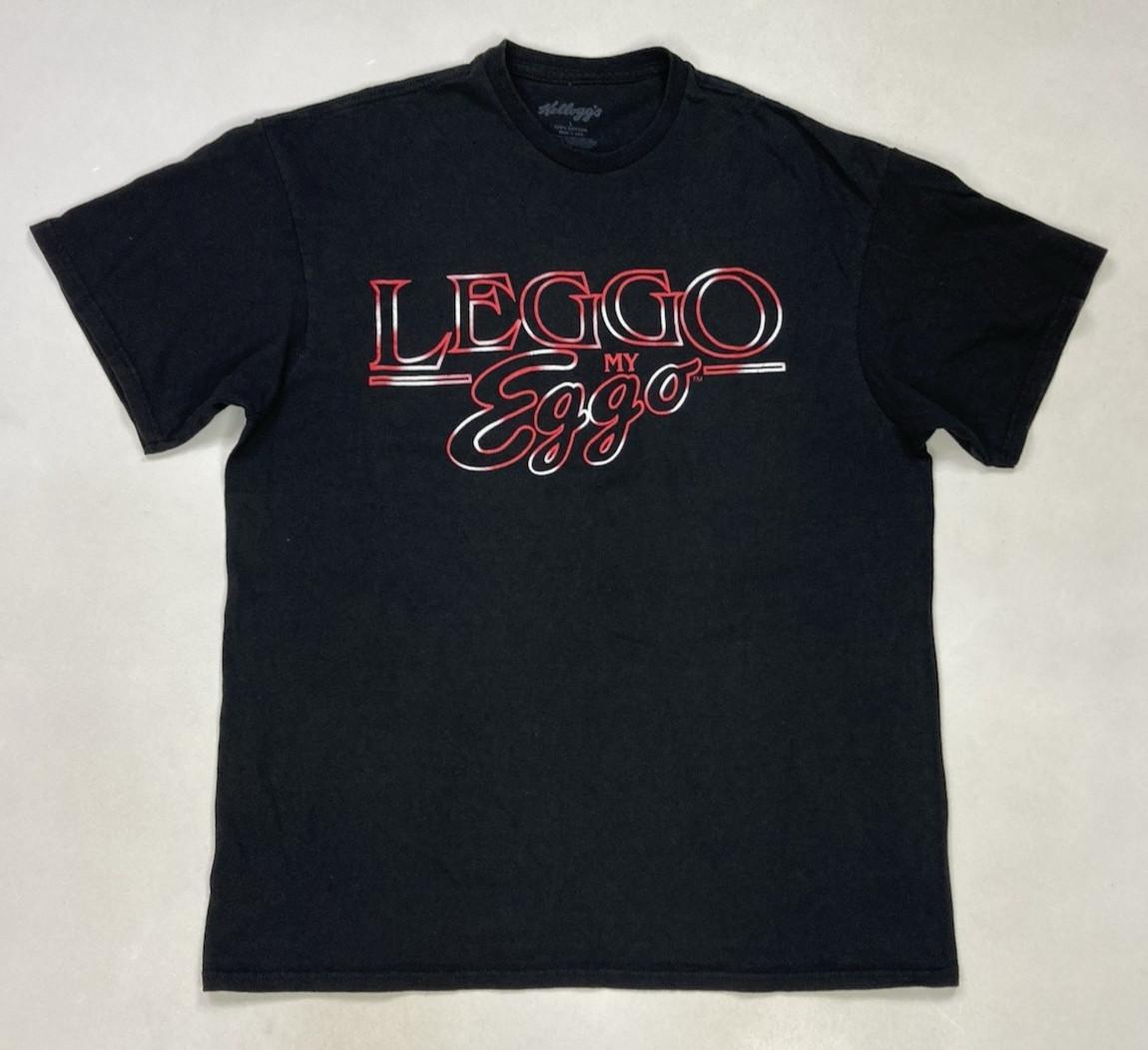 Kellogg s Leggo My Eggo Graphic T-shirt Men Large Black Short Sleeve L