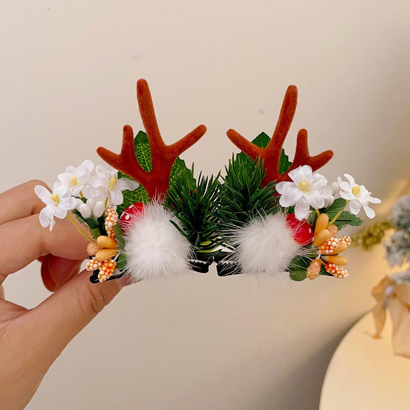 Children's Christmas Reindeer Headband - Cute Holiday Hair Accessory for Photos