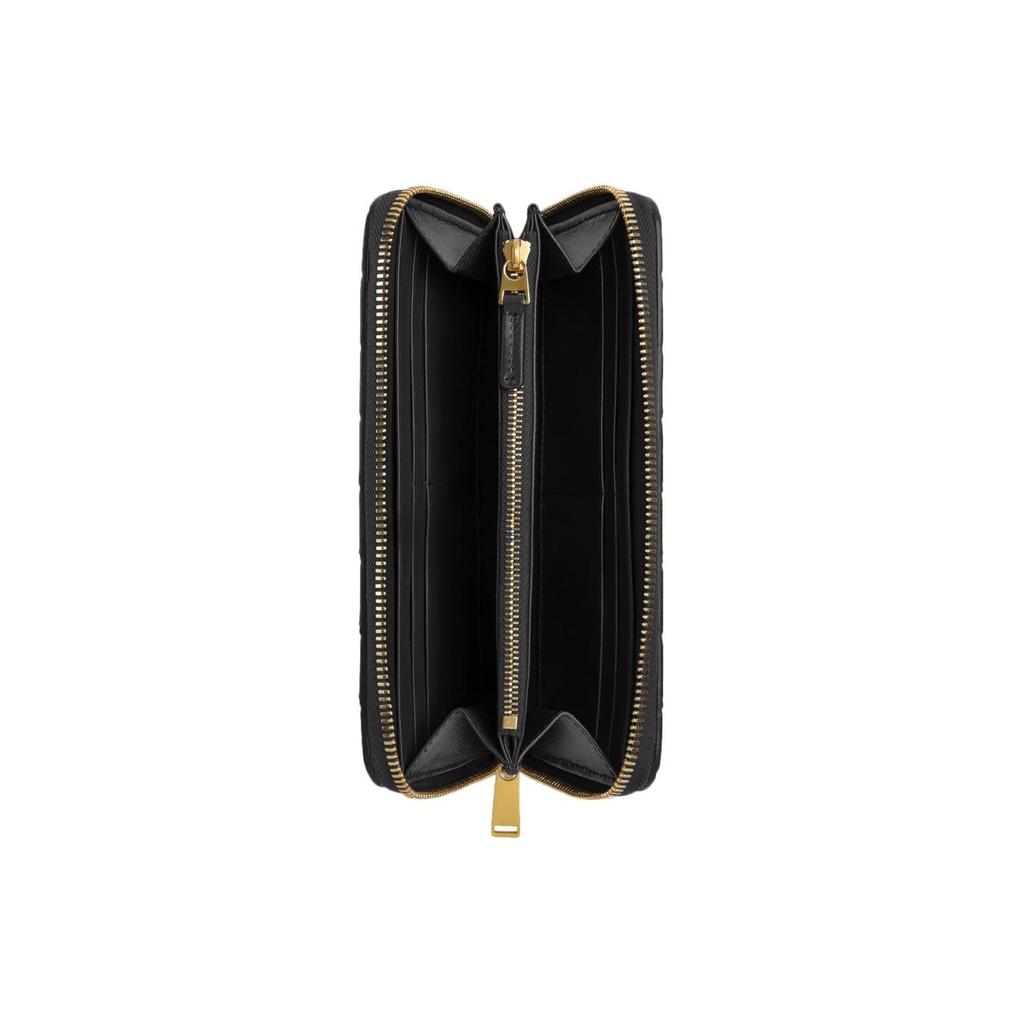 Bottega Veneta Woven Leather Clutch Wallet Women wallet Black 608053-VCPP2-8425