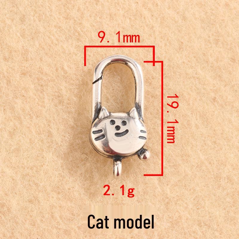 Tingxiang S925 Sterling Silver Retro Animal Clasp for Pearl Necklace  Bracelet DIY Jewelry.