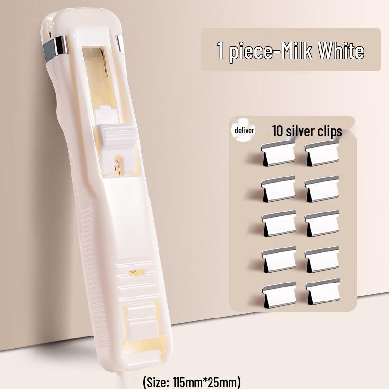 Push Clip and Stapler Set for Organizing Papers and Files