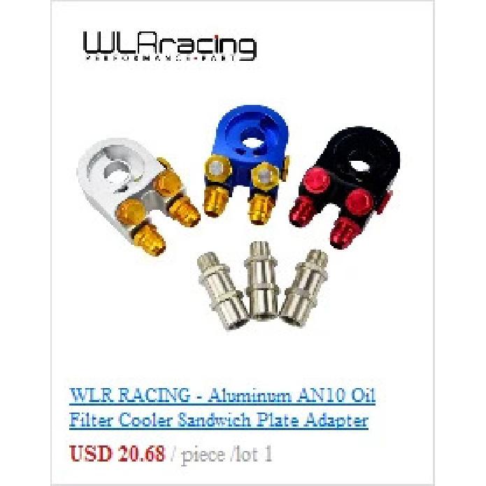 WLR RACING - Universal Aluminum AN10 Sandwich Oil Adapter Filter Cooler Plate Kit With 3/4-16 UNF , M20 X 1.5 Fitting WLR6721
