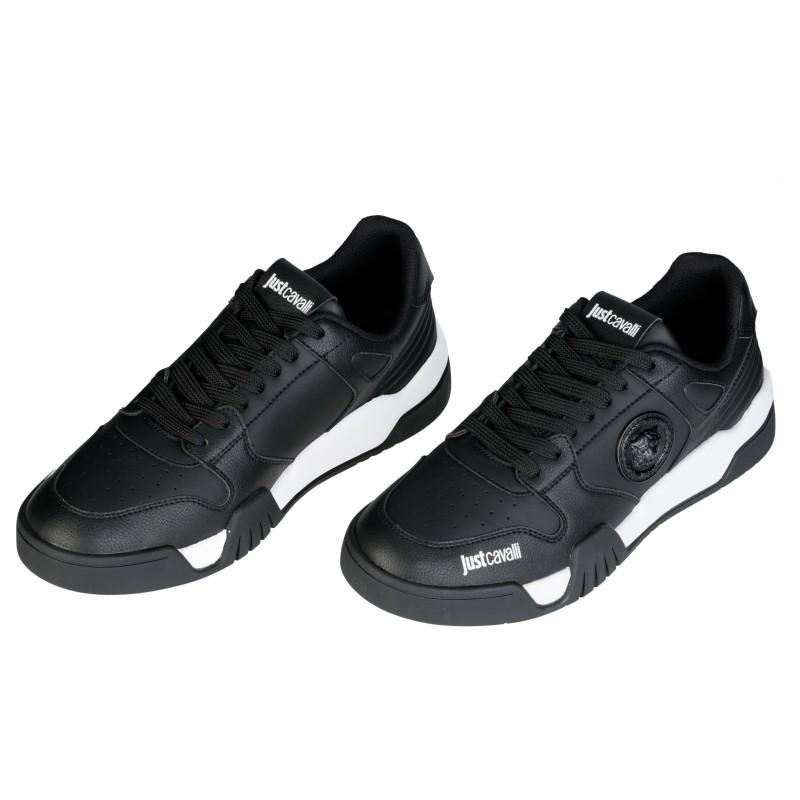 Just cavalli leather sneakers nero tiger - Size: 43