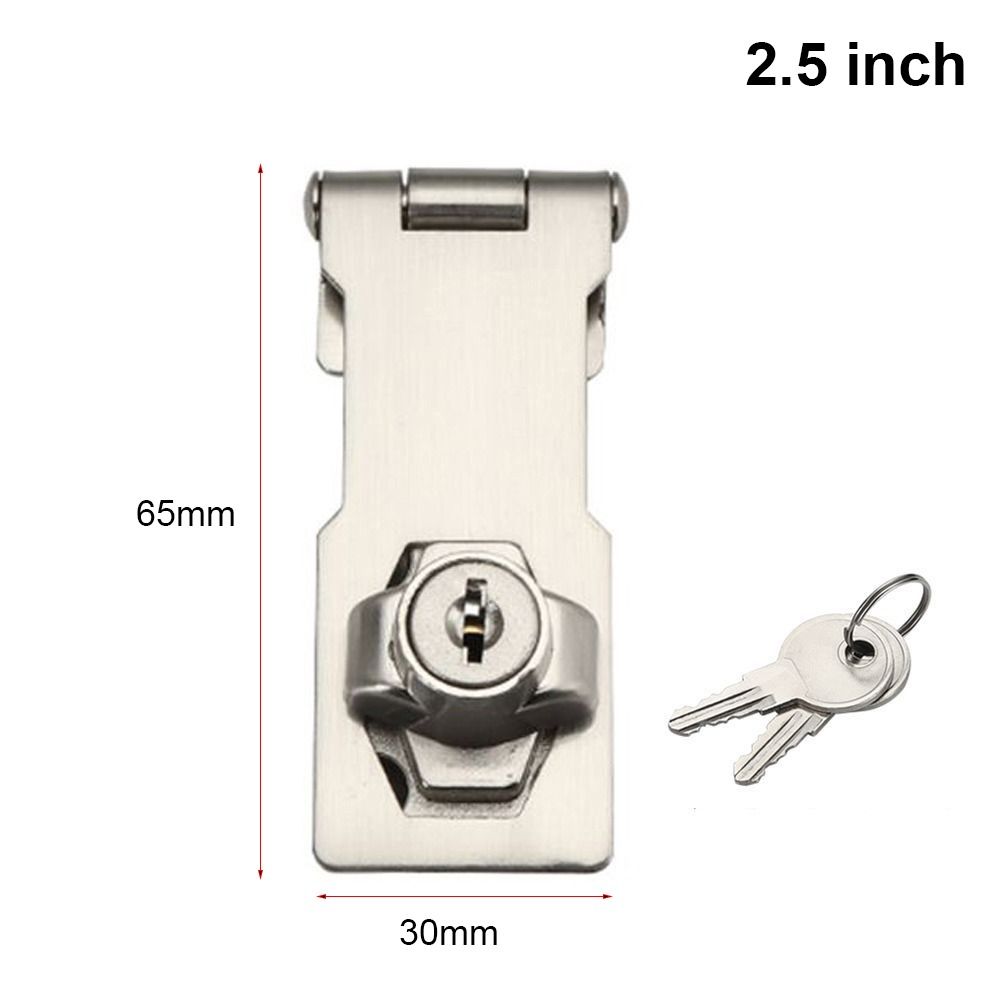 Office Zinc Alloy Cupboard Punch-free Door Lock Keyed Hasp Lock Drawer Cabinet
