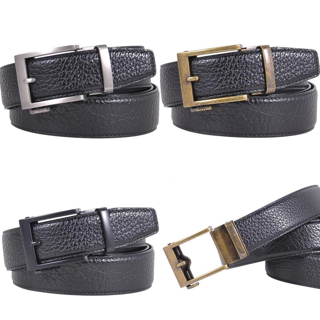 Wholesale Men's Genuine Leather Belt With Automatic Buckle Head Layer Cattle Leather