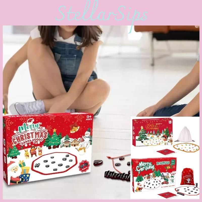 Juego de Ajedrez Magnético Navideño Divertido Juego de Mesa Magnético Para Fiesta Juguete Viaje