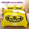 Mjällby AIF football Pattern Bedding,Quilt Set Quilt Cover Pillowcase Home Birthday Gift (1*duvet cover+2*pillowcase,without core)
