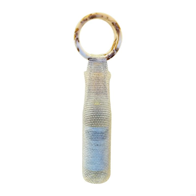 

Handheld Bag With Crystals Embellishment Multiuse Travel Cosmetic Container