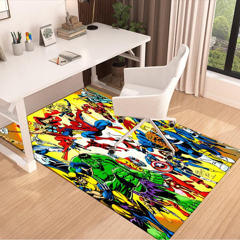 Superhero Collage Carpet For Playroom Bedroom Living Room Sofa Home Decorkids Game Area Rug Nonslip Floor Mat