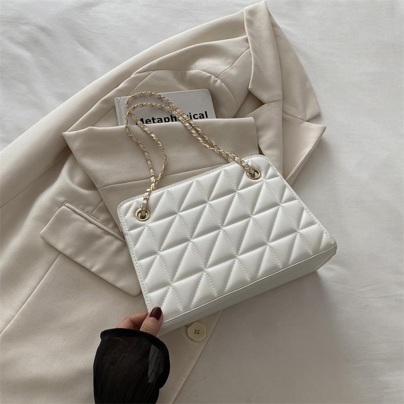Rhombus chain bag women's 2025 new trendy fashion versatile niche ins shoulder messenger bag small square bag