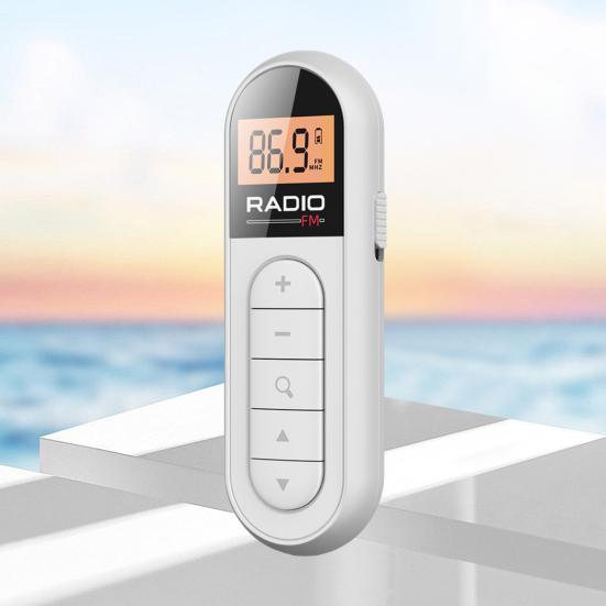Portable Mini FM Radio Clip Design Clear Signal Low Distortion LCD Display Rechargeable High Sensitivity Mini Radio