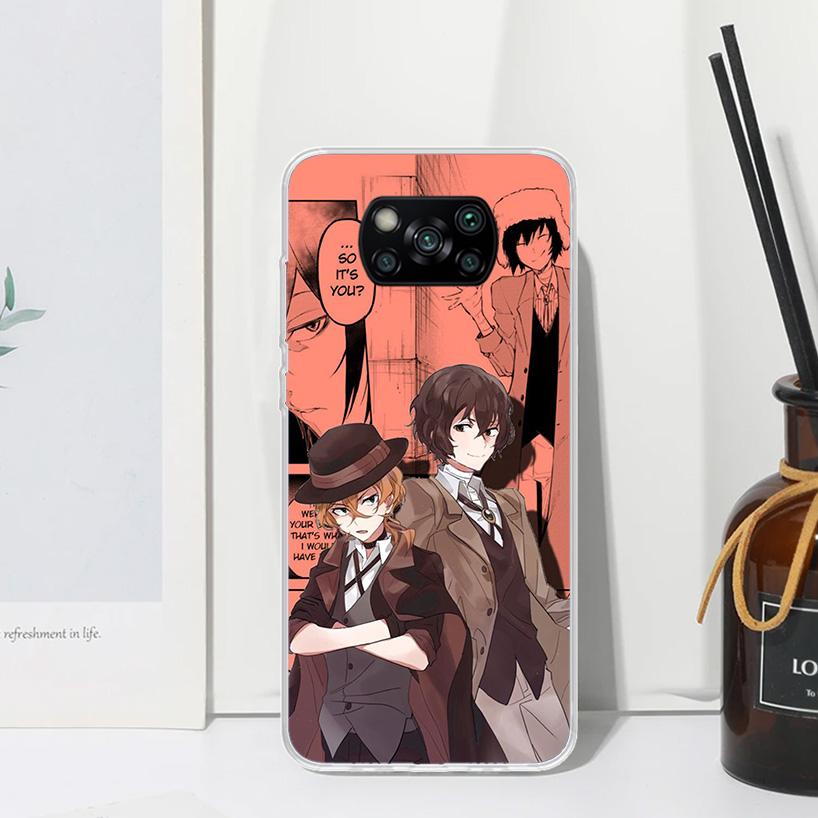 Bungo Stray Dogs Manga Phone Case For Xiaomi Poco X7 X6 X5 M7 M8 Pro F7 Ultra Redmi 15C 15 13C 13 12C 12 10 10C 10A Art Fundas P