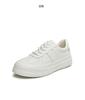 Tata/her 2025 spring fashion casual versatile thick soled lace up white shoes