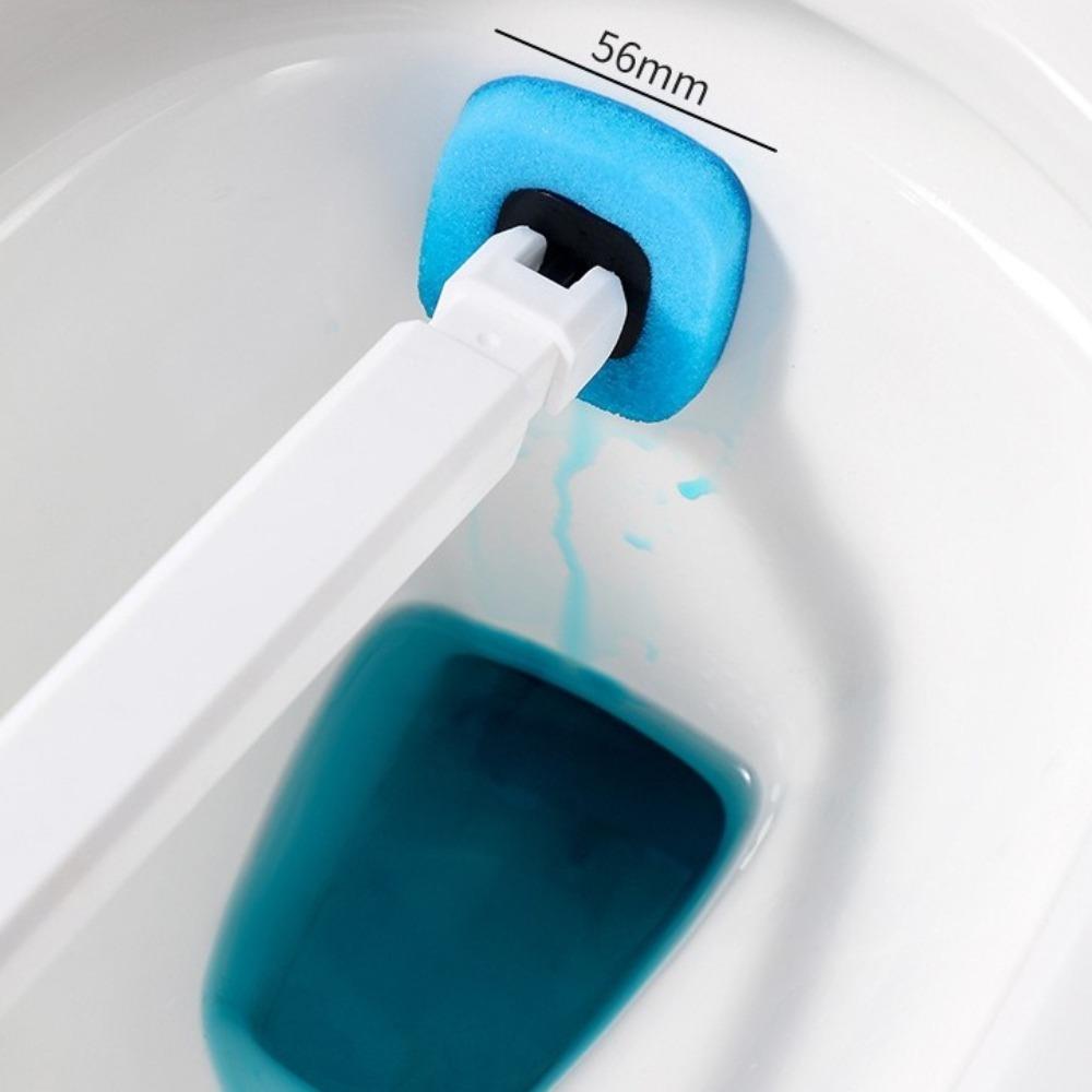 Plastic Disposable Toilet Brush Sponge Head Toilet Scrubber Toilet Cleaning Brush Household Use