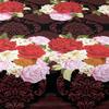 1 Simple Modern Plant Flower Printed Matte Fitted Sheet, Bedroom Printed Bed Cover, Bedding (Excluding Pillowcases)