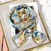 16*145CM 100% Mulberry Silk Scarf Double-Layer Double-Sided Long Narrow Ribbon Scarf Spring Summer Neck Scarf & Hair Tie