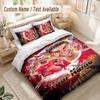 Personalizowany Zestaw Pościeli 3-częściowy z Nadrukiem Cristiano Ronaldo Poszewka na Kołdrę + 2 Poszewki na Poduszki Miękka Dekoracja Łóżka