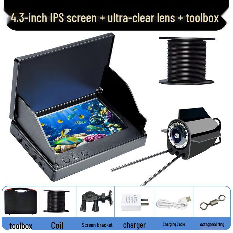 Underwater HD Camera Fish Finder with Night Vision and Temperature Sensing Display