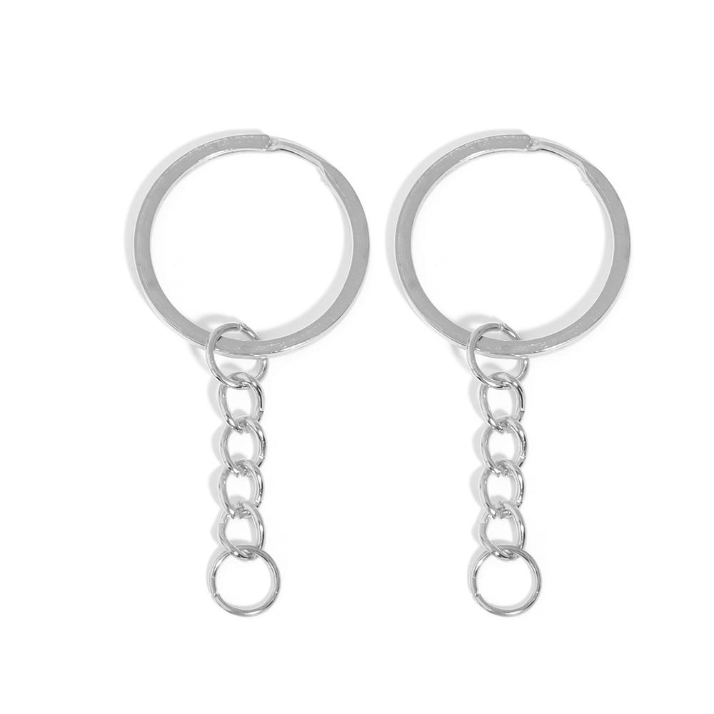 5/20Pcs 28mm Round Key Chains Key Rings Gold Color Split Rings Keychains For DIY Handmade Keyrings Jewelry Accessories Wholesale