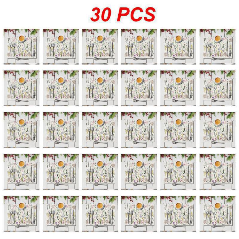 10~50PCS Printed Placemat Wear-resistant And Scratch-resistant Durable Cozy Kitchen Decoration Insulated Placemat Clear Pattern