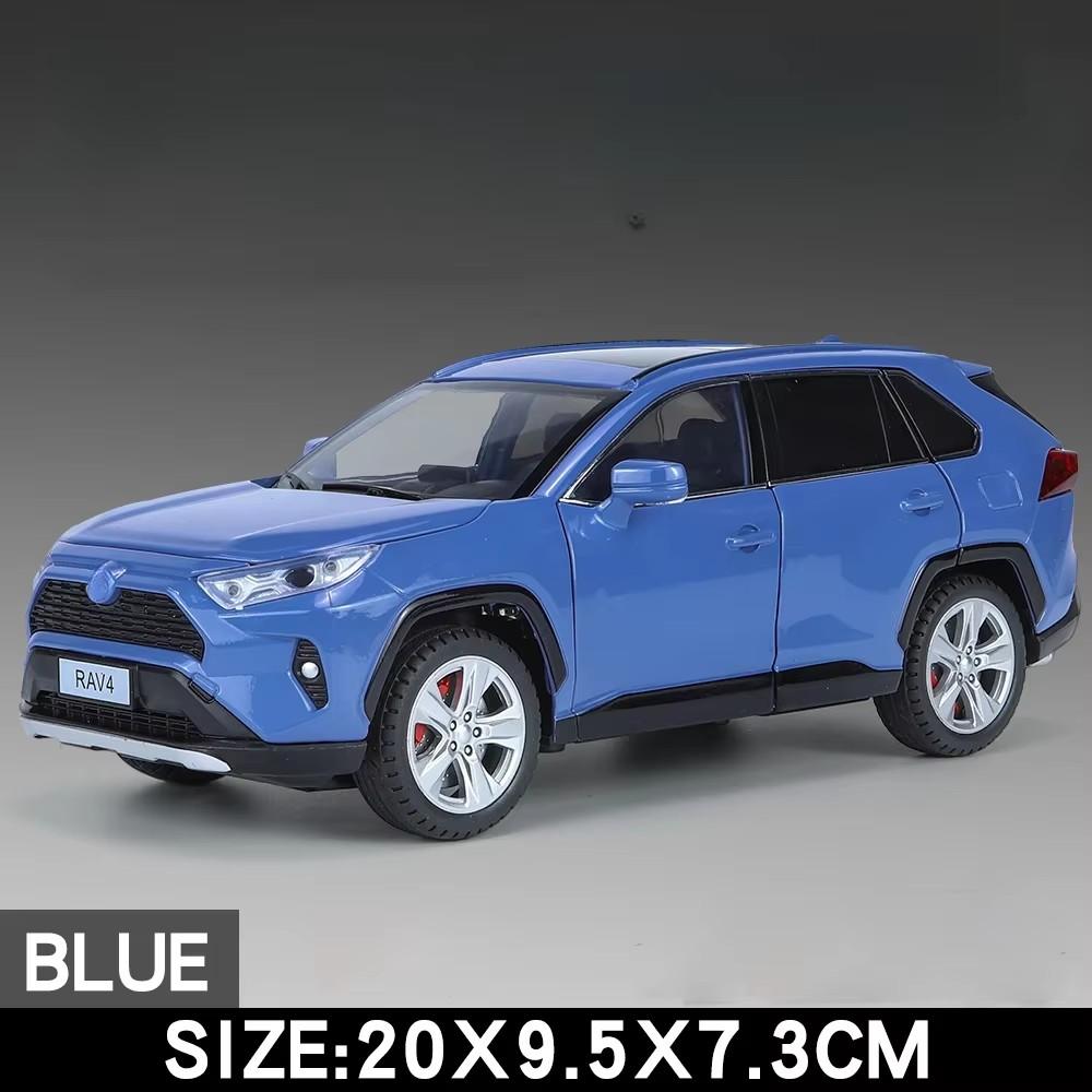 

1:24 RAV4 LAND CRUISER LC80 Model Toy Diecast Alloy Car Doors Opened Sound Light Pull Back Miniature Vehices Boy s Birthday Gift