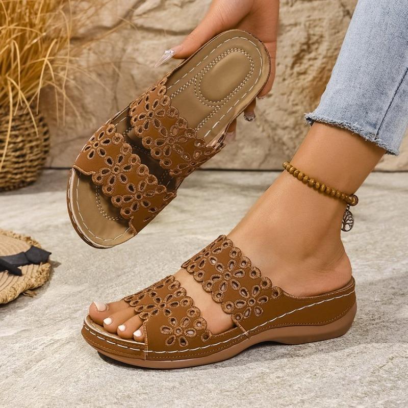 Fashion Women Slippers Summer New Peep Toe Comfortable Beach Sandals Fish Mouth Wedges Casual Comfortable Slippers Women Slides Women