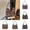 Ethnic Inspired Shoulder Bag Made From Special Material With Zipper Closure