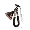 Anti-lost Leather Pizza Pendant Safety Chain Hanging Lanyard Keychain  Gifts