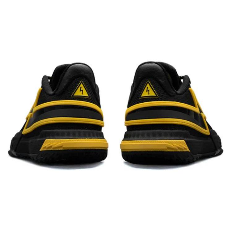 Li Ning Wade Flash Bequeme Rutschfeste Niedrige Basketballschuhe Herren Schwarz Gelb ABPU027-2