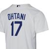 Nike X Koszulka baseballowa MLB Los Angeles Dodgers Domowa 17 Shohei Ohtani Moda sportowa Haft Koszulka dla dzieci Biała 3Z3B7RHMP00-LADSO