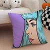 Pop Art R-Roy Lichtensteins Fashion Cushion Cover Throw Pillow Cover Hidden Button Durable Polyester Chair Cushion
