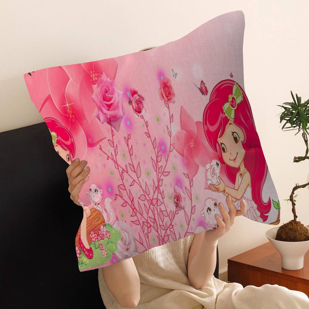 S-Strawberry S-Shortcake Pillow Anime Pillow Sofa Bed Head Pillow Cover Cushion Cover 45x45 cm Fashion