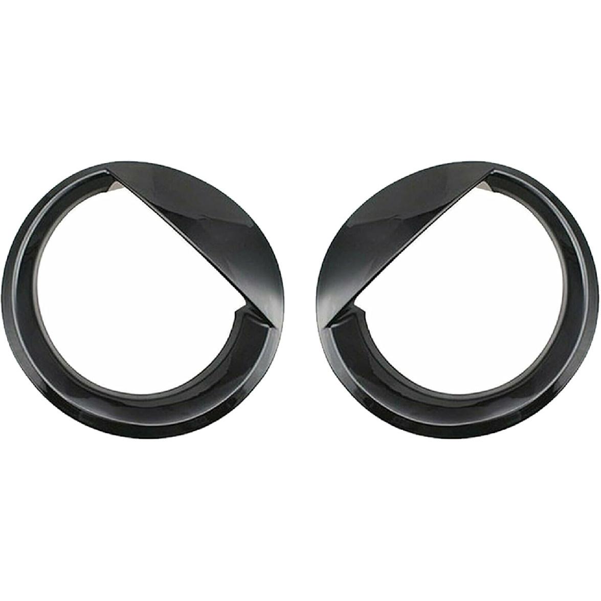 Front Light Headlight Lamps Cover Ring Trim, Angry Bird Style Bezels Trim Black Accessories Compatible with Jeep Patriot 2011-2017 Model Mods Decor Headlight Cover