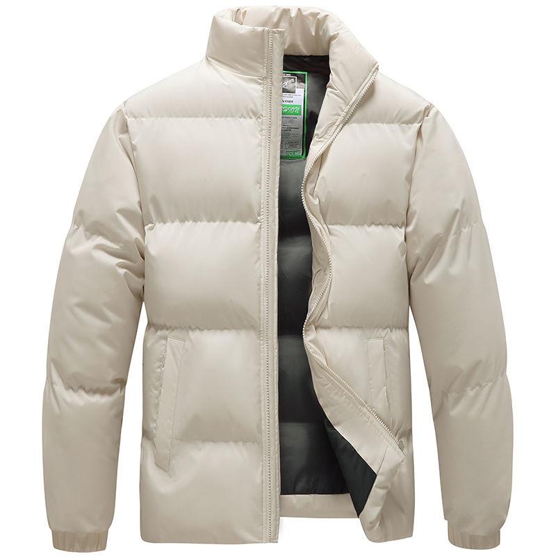 

Down Cotton Jacket Thickened Cotton Jacket Men s New Trendy Casual Youth Jacket Trendy Versatile Cotton Jacket Top M хаки