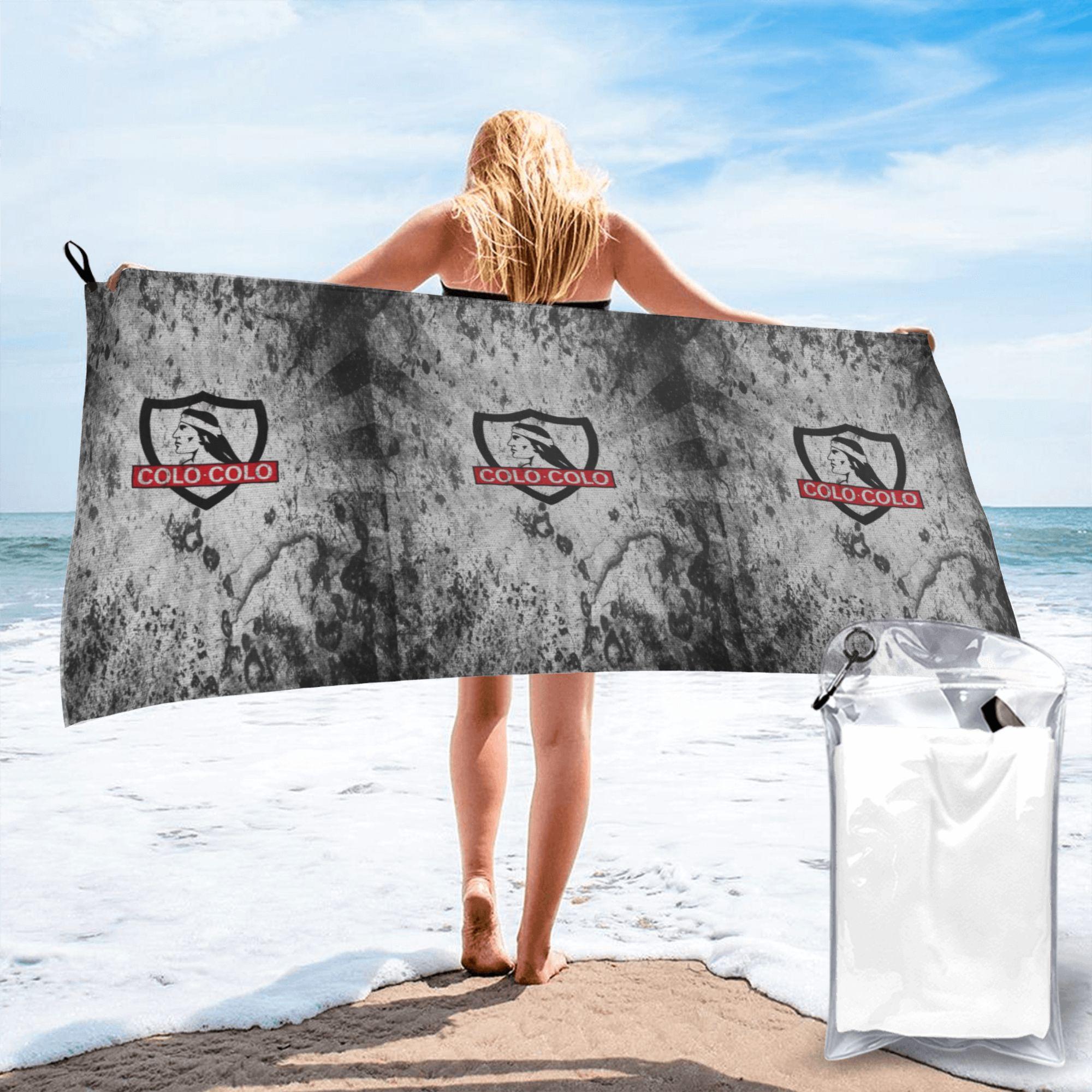 Golden Colo-Colo Campeon DE Chile Beach Towel Soft Microfiber Quick Dry Absorbent Quick Towels For Bath W40*H60(CM)