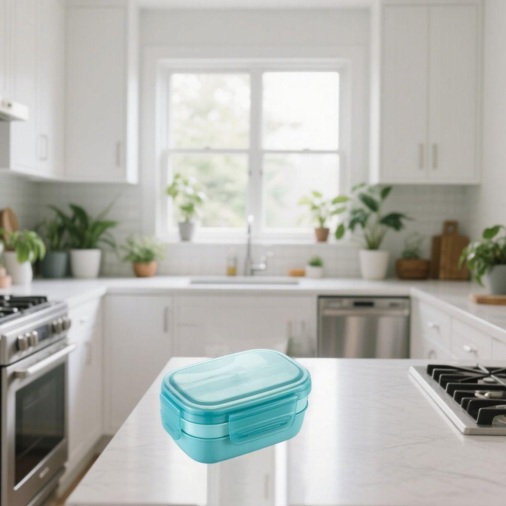 Leak-Proof Lunch Container Heat Resistant Food Storage Box Microwavable Student Lunchbox  Snack