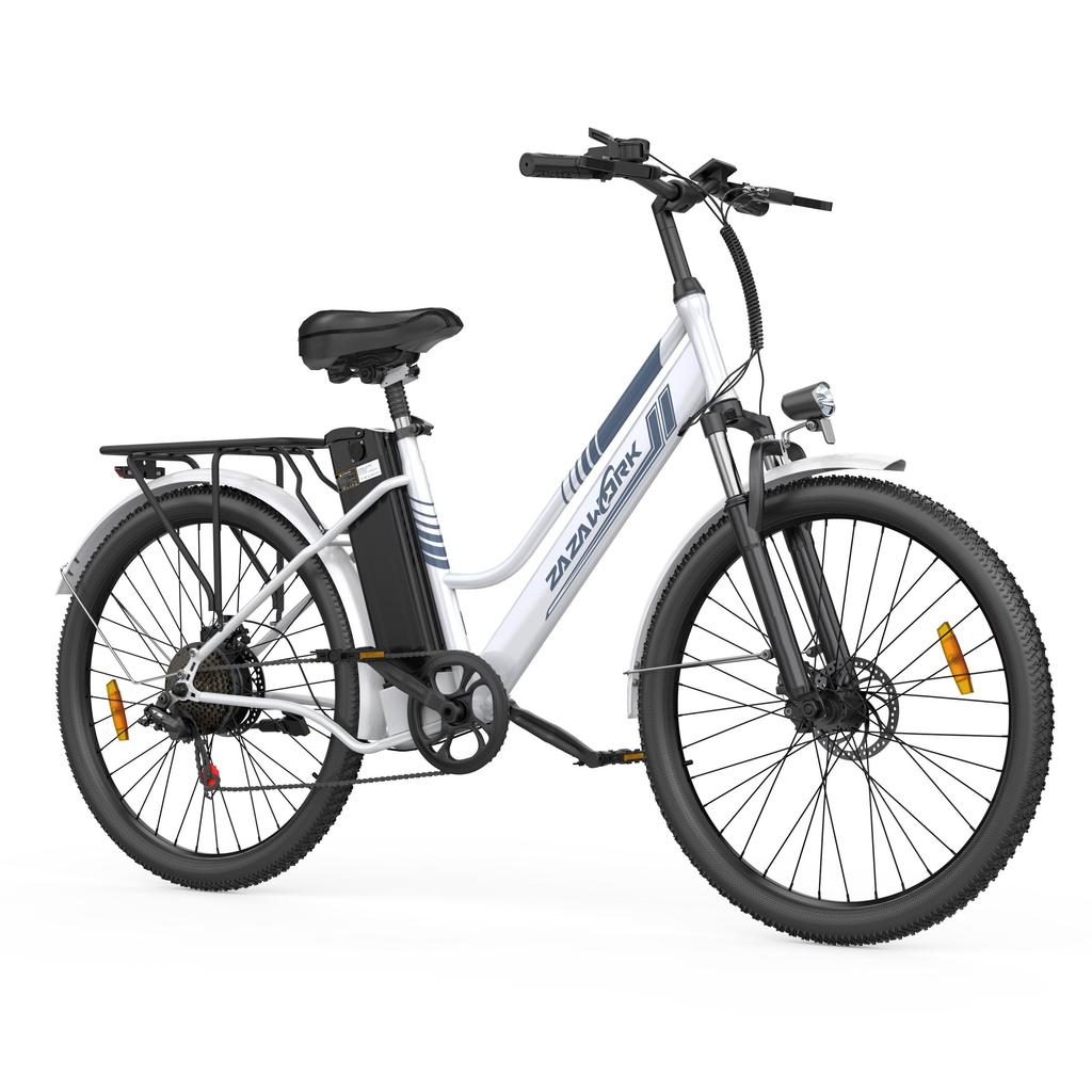 ZAZAWORK C26 Pro Urban Electric Bicycle 250W Motor 36V20Ah Battery 26 Inch Wide Tires 25KM/H Speed 120KM Range E-Bike With Two Seat